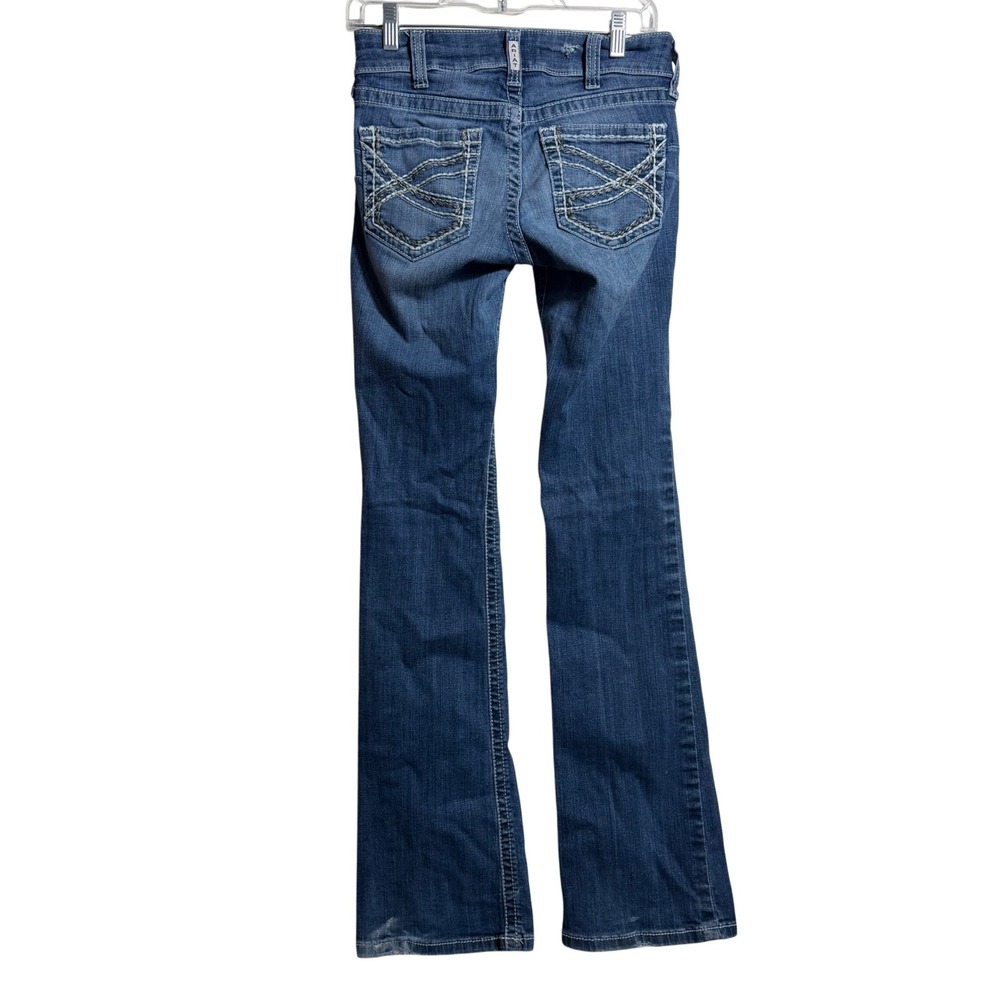 Ariat Real Denim Womens 27 Bootcut Jeans Medium Wash Embroidered Western Rodeo